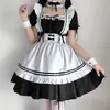 2021 noir mignon Lolita femme de chambre Costumes filles femmes belle Cosplay Costume Animation spectacle japonais tenue robe vêtements Y0913