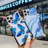 Luxury Square Butterfly Phone Cases For iPhone 12 Pro Max IP13 Mini Marble TPU Silicone Protection Cover Shell 11ProMax X XSMax XR 7 8 Plus Case