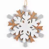 Ornement de Noël Feutre Flocon de neige Pendentif DIY Décoration Arbre de Noël Pendentifs suspendus Artisanat T2I53085