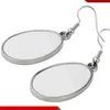 Sublimatie oorbellen voor vrouwen partij gunst lege DIY aangepaste metalen Dangler blad hartvormige warmteoverdracht afdrukken Teardrop FDC03