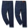 Plus Storlek 44 48 50 52 Mäns Klassisk stil Jeans Business Casual Denim Elastiska Lösa Blå Byxor Man Brandbyxor 211108