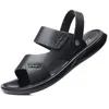 2021 Men's Summer Designer Beach Sandals Material Breathable Non-Slip Sandale Black Brown Lycra Slipper Size 36-45217K