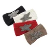 Party Favor Winter warm houden Vier bladeren breien hoofdband vrouwen wollen garen haarband buitenshuis sport haarband Yoga Head Bands SN3215