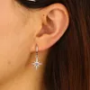 Fashion colorful cz paved moon star dangle with gold color silver plated girl rainbow charm earring jewelry