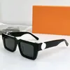 22SS zomer heren dames vierkante zonnebril dik zwart frame 1447 Millionaire modetrend catwalk eyeglasse outdoor rijbril UV-bescherming met etui
