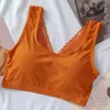 Femmes été dentelle sport soutiens-gorge glace soie enveloppement poitrine bustier tubulaire avec coussinet gilet sous-vêtements dames sommeil Yoga course Bralette H68 tenue