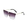 422 Men's Square Glasses Fashion Two-tone Metal Ladies Sunglasses