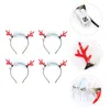 Juldekorationer 4PCs Antlers Hairbands Plast Lovely Hair Hoops Headdress Headwear för fest