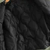 NSZ女性特大の冬の爆撃機のジャケットパッド入りコートモトビッカーパイロットクロップトップ大型フェムメパケアのアウターミリタリーグリーン210910