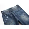 Herbst Frühling Männer Zerrissene Druck Straße HIP Hop Punk Stretch Bike Jeans Trendy Löcher Gerade Denim Hosen