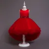 Детское платье юбка без рукавов цветочные девушки хвост девушки для девушек чисто цветовые вечерние платья принцесса платья