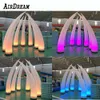 46 cm RGB Lights Nadmuchiwane Pazur Pazurowe Oświetlenie Cone Column Tube Do Wedding Party Event Decoration