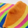 5 Pairs Combed Cotton Woman Five Finger Socks Rainbow Striped Good Quality Elastic Girl Harajuku Socks With ToesNovelty Brand 211204