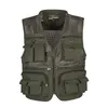 Unloading Men's Vest Tactical Webbed Gear Coat Summer Pographer Waistcoat Tool Many Pocket Mesh Work Sleeveless Jacket Male 210923