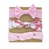 3pcs/lot Solid Color Cross Knotted Infant Elastic Headband Cute Print Bunny Ears Baby Hairband Fashion Bows Headwear Kids Gifts