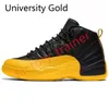 scarpe Jumpman Università Oro Hot Punch CNY Flint 12 12s di pallacanestro del Mens del gatto nero 13 13s Chicago Bred Sneakers Taxi DMP Uomini Sport Designer