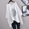 Mode Leaf Tryckt Kvinna Tshirts Sommar Harajuku Gothic Shirts Streetwear Plus Size Tee Tops Kvinna T Kvinnors T-shirt