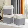 Opvouwbare grote stof opslagmand inklapbare kubusbak voor huishoudelijke kinderen speelgoed kast organizer box wasgoed hampers 210609