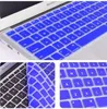 Laptop Soft Silicone Teclado Colorido Protetor Protetor Pele para MacBook Pro Air Retina 11 12 13 15 impermeável à prova de poeira