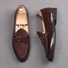Luksusowy patent na patent skórzany sukienka ślubna buty ślubne w stylu Włoski styl palca Oxford Business Party Mokasyna Rozmiar 37-44 H1