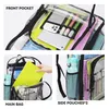 Backpack Clear School Pvc See attraverso Bookbag Transparent Casual Spalla Daypacks di grande capacità di grande capacità per uomini donne1429888