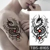 Autocollant de tatouage temporaire étanche Dragon loup Flash tatouages ailes croix corps Art bras hibou faux Tatoo hommes
