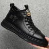 Cowhine shoe High-end leather boots Wrinkle resistant high top Luxury boots Party wedding shoes Punk comfortable shoe k3