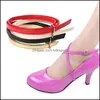 Schuhteile Zubehör Schuhe Mticolor Diy Schnürsenkel Länge 60 cm Knöchel mit Knopf Sicherheitsclip für Dame High Heel String Drop Lieferung 2021