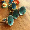 Handmade Cloisonne Craft Enamel Filigree Fancy Bell Charms Keychains Colorful Christmas Tree Hanging Pendants Decorative Gifts