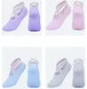 Chaussettes de yoga pour femmes, bandage antidérapant, pantoufle de sport, respirantes, confortables, Pilates, ballet, piste de danse, dos nu, coton, gymnastique, entraînement, Sox avec poignée