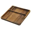 Square Natural Wooden Rolling Tray Household Smoking Accessories With Groove Portable Tobacco Roll Trays Cigarette Diameter 190MM