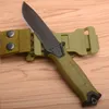 GB G1500 Survival Survival Nóż 4 Modele 12C27 Sawtooth Czarny Titanium Powlekany Punkt Kropla Stałe Ostrze Camping Piesze Wycieczki Polowanie Noże Taktyczne z osłoną Kydex