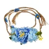 Belts Bohemian Flower For Women Dress Woven Waist Rope Floral Seaside Beach Travel Head Decorative Adult Lady Girls