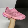 Top Triple S 3.0 Paris Casual Shoes Metallic Sivler Ice Blue Black Geel Geel Bourgonds Pink Navy Royal Gray Men Women Sneakers