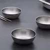 new Stainless Steel Sauce Dish Bowls Kitchen Soy Small Dip Plate Seasoning Bowl Condiment Container 8cmX3cm EWE6475