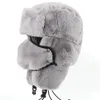 Berets High Quality Ushanka Thermo Winter Faux Fur Hat Women Bomber Hats Warm Pink Ski Earflaps Mask Soviet Russian Snow Cap Delm22