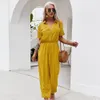 Fashion Casual sexy suit Jumpsuits Button spring and summer solid color women's jumpsuit rompers for women 210514