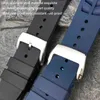 Siliconen rubberen horlogeband van 20 mm van hoge kwaliteit voor Richard White Blue Mille Butle Buckle Soft Nature Strap schroefgat H6412966