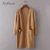 Julypalette herfst winter vrouwen gebreide cardigan jassen casual losse zak vrouwelijke volledige mouw trui dames tops 210922