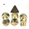 7pcsset Metal Dice Cool Eagle Series Board Game Polyhedral Playing Games Dices Set with Retail Package a186427849