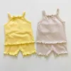 Baby Meisje Vrije Tijdslijtage Kleding Zomer Kleding S Braces Vest Shorts Pak Infant Outfit Set 210521