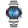 Watchbr-Nowy Kolorowy Zegarek Zegarek Sportowy Zegarek Mody (Pas Silver Shell Blue Face)