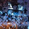 50PCS Crystal Acrylic Water Bodlets Snowflake Bröllopstak bakgrund DIY Festival Stage Dekoration 210408