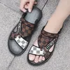 Zapatilla de hombre 2021 verano moda Casual al aire libre sandalia alta calidad playa resistencia al deslizamiento dos chanclas