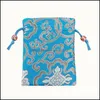 Jewelry Pouches, Bags Packaging & Display Damask Creative Pouches Pouch Silk Dsting Chinese Style Bracelet Bag 605 Z2 Drop Delivery 2021 Iyq