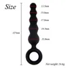 NXY Sex Anal toys Five-Inch Chain Black Silicone Back Court Plug Pull Beads Toys Adult Products 1202