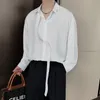 Camicie casual da uomo Autunno 2021 Camicia a maniche lunghe in tinta unita coreana Uomo Vestido Design cravatta sociale per la moda