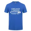 Sarkazm Ładowanie T-shirt Sarkastyczny żart Humor Gra Geek Śmieszne Prezent Urodzinowy Dla Mężczyzn Krótki Rękaw Okrągły Neck Bawełniany T Shirt 210629