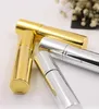 200PCS Brilliant Gold Silver 5ml Refillable Portable Mini perfume bottle &Traveler Aluminum Spray Atomizer Empty Parfum Container