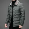 Top Grau Marca Casual Moda Down Casacos Windbreaker Homens com Colar De Peles Winter Parka Jacket Designer Mens Roupas 211124